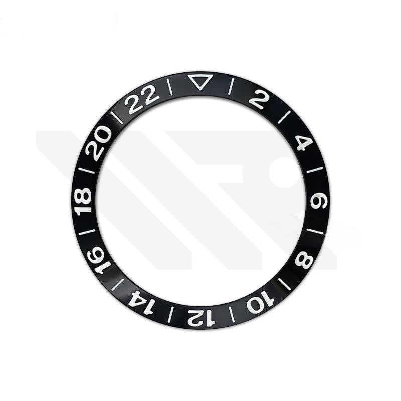 GMT Aluminium Sloped Bezel Insert for SKX/SRPD Seiko Mod - Black