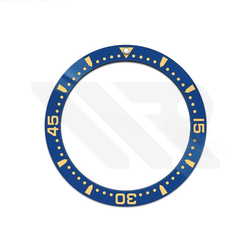 Hydro Style Ceramic Sloped Bezel Insert for SKX/SRPD - Blue/Gold
