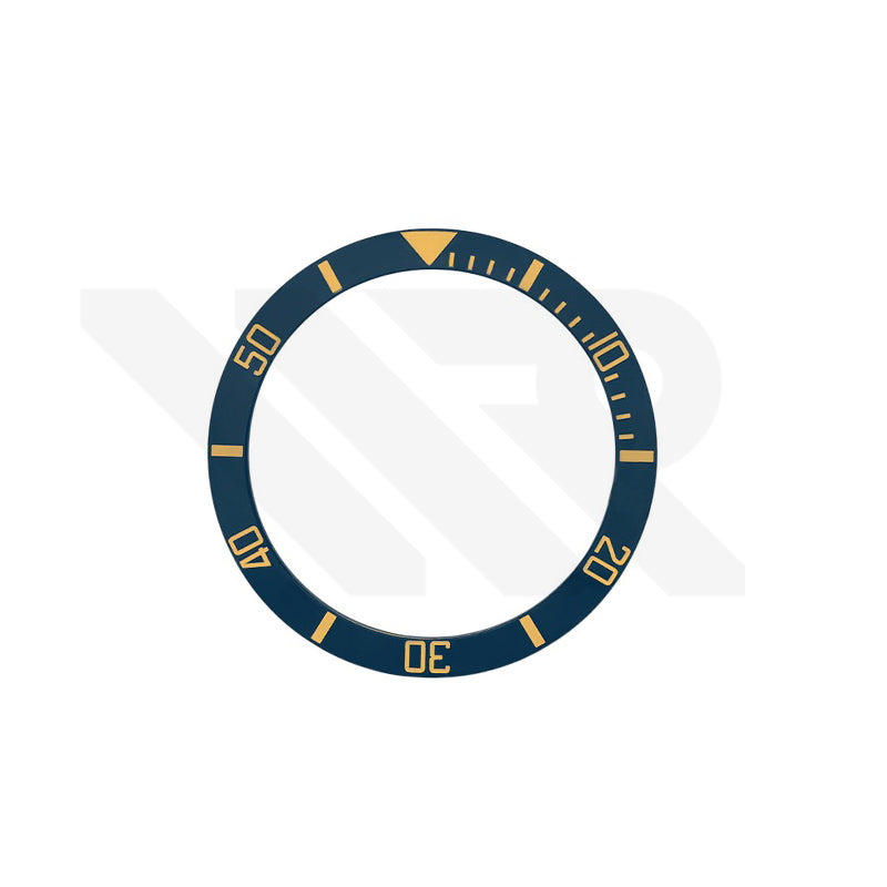 SUB Style Ceramic Sloped Bezel Insert for SKX/SRPD: Navy/Gold
