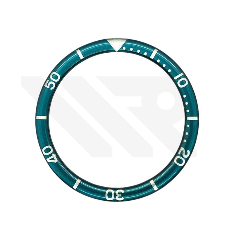 Resin Flat Bezel Insert for SKX/SRPD Seiko Mod: Coral Green-Silver