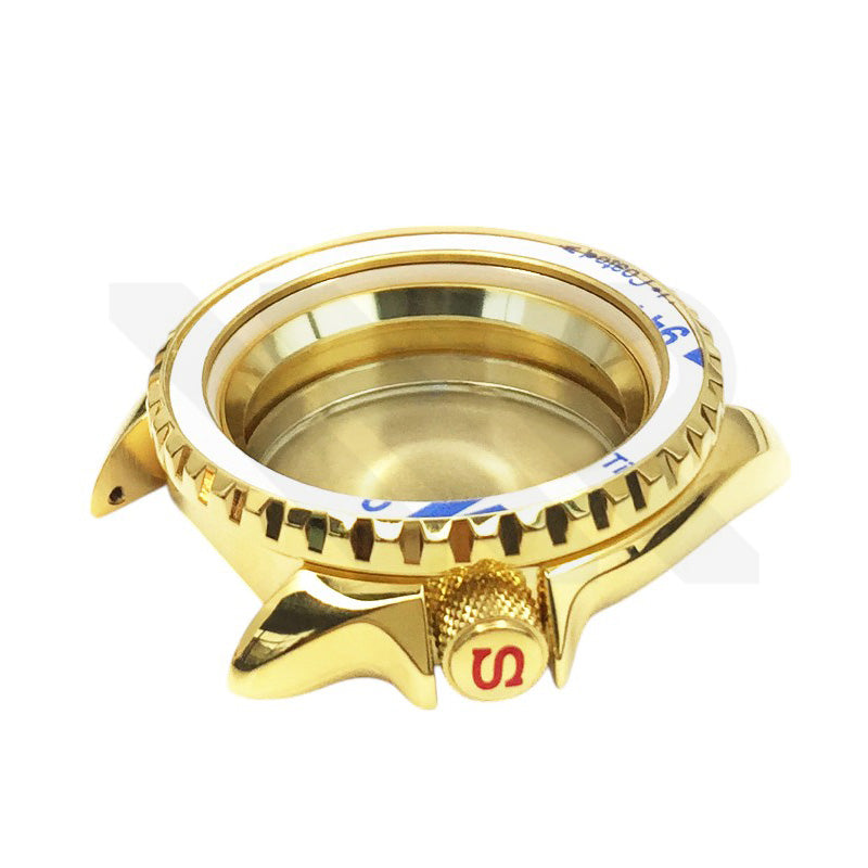 SKX Polished Case Set for Seiko Mod: Gold (4 o'clock)