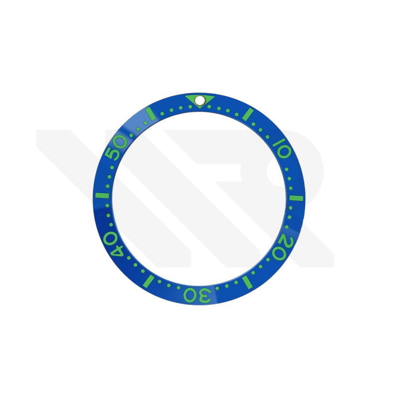 Seiko Style Diver Ceramic Flat Bezel Insert for SKX / SRPD - Blue-Green