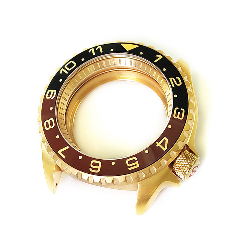 GMT Style Sandblasted Case Set for Seiko SKX / SRPD Mod : Yellow