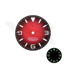 Load image into Gallery viewer, Seigaiha Japanese Wave Dial for Seiko Mod: Fume Red
