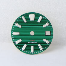 Load image into Gallery viewer, Malachite Green GMT Dial for Seiko NH34 Mod
