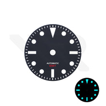 Afbeelding in Gallery-weergave laden, Retro GMT Dial for Seiko NH34 Mod: Matte Black No Date
