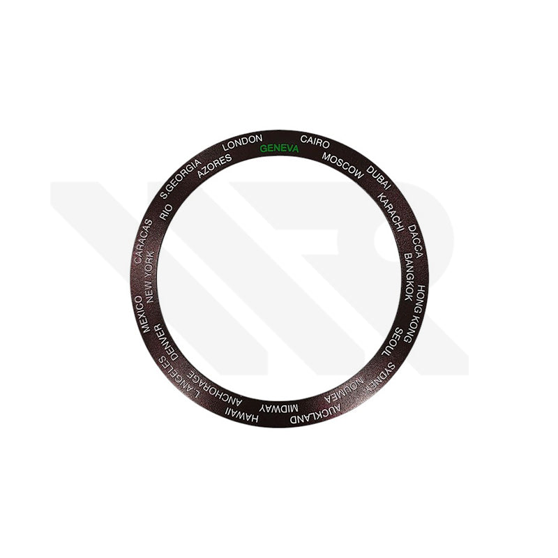 World Time Aluminium Sloped Bezel Insert for SKX007 /SRPD - Dark Brown