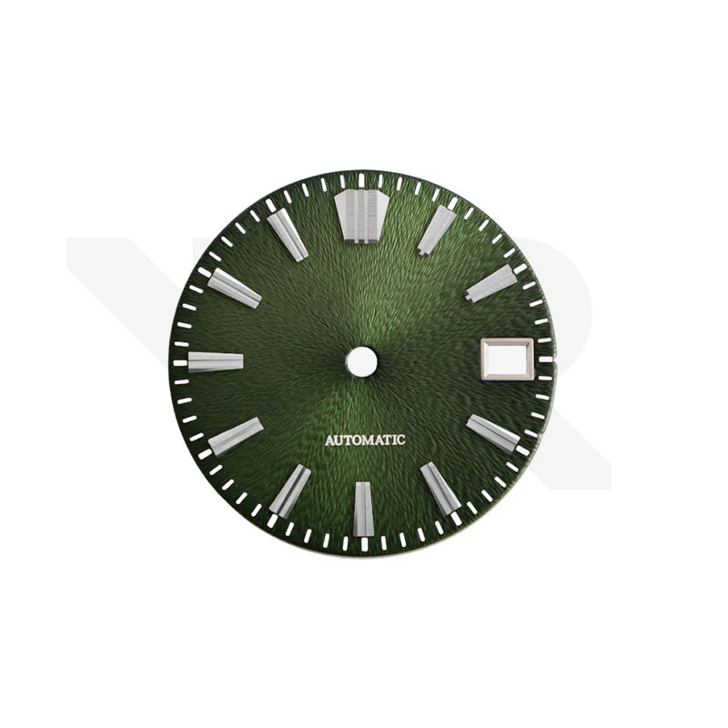Textured Metallic Sunburst Dial for Seiko Mod: Olive Green Dial GS Indices