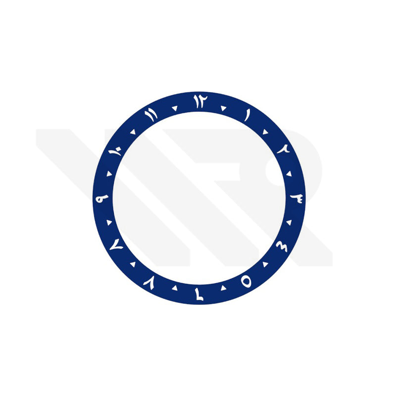 Full Lume Arabic Aluminium Sloped Bezel Insert for SKX/SRPD - Blue