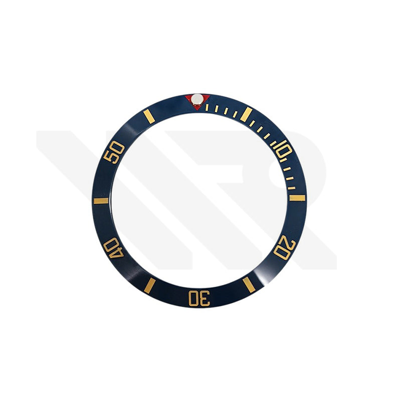 Blackbay Style Ceramic Sloped Bezel Insert for SKX/SRPD: Navy/Gold