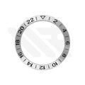 GMT Aluminium Sloped Bezel Insert for SKX/SRPD Seiko Mod - Silver