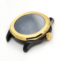 Nautilus Brushed Case Set for Seiko Mod: Two-Tone Black Gold