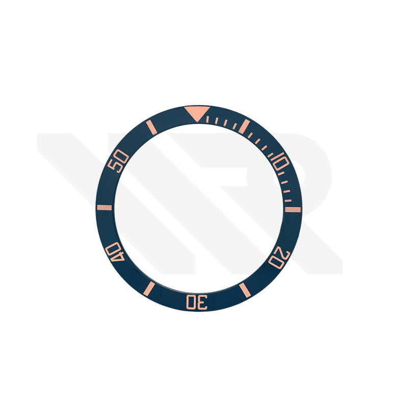 SUB Style Ceramic Sloped Bezel Insert for SKX/SRPD: Navy/Bronze