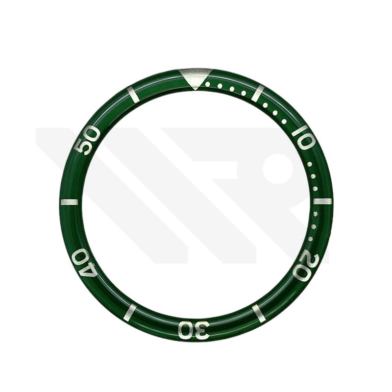 Resin Flat Bezel Insert for SKX/SRPD Seiko Mod: Dark Green-Silver