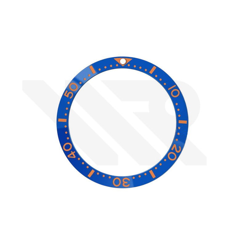 Seiko Style Diver Ceramic Flat Bezel Insert for SKX / SRPD - Blue-Orange