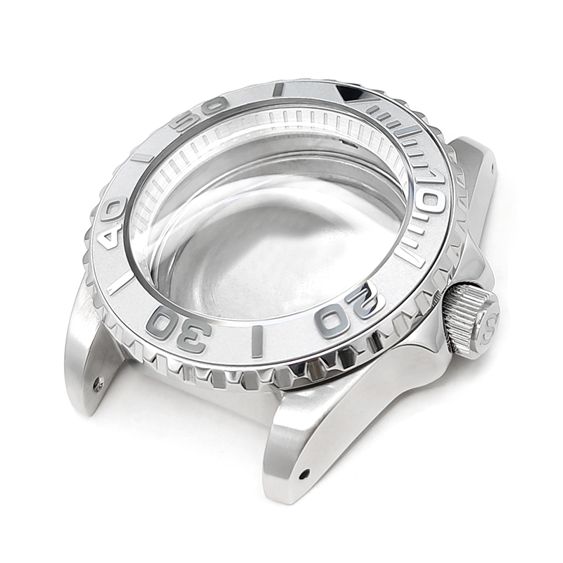 YM Oyster Style Brushed Case Set for Seiko SKX / SRPD Mod: Silver