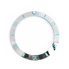 Sub Style Ceramic Sloped Bezel Insert for SKX/SRPD - Silver/Light Blue