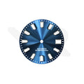 Blue Sunburst Dial for Seiko Mod: Silver Trapezoid Indices