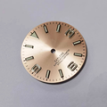 Field Watch Dial for Seiko Mod: Sunburst Champagne Gold with Silver 369 Indices