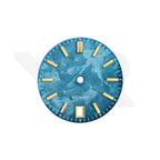 GS Shunbun Style Ocean Patina Dial for Seiko Mod: Gold GS Style Indices with 6h Date Window
