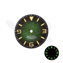 Load image into Gallery viewer, Seigaiha Japanese Wave Dial for Seiko Mod: Fume Green
