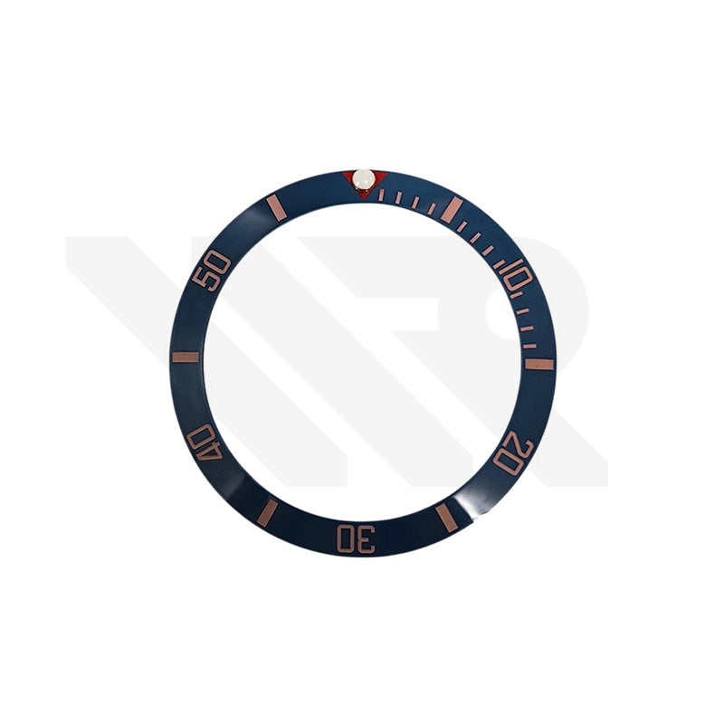 Blackbay Style Ceramic Sloped Bezel Insert for SKX/SRPD: Navy/Rose Gold