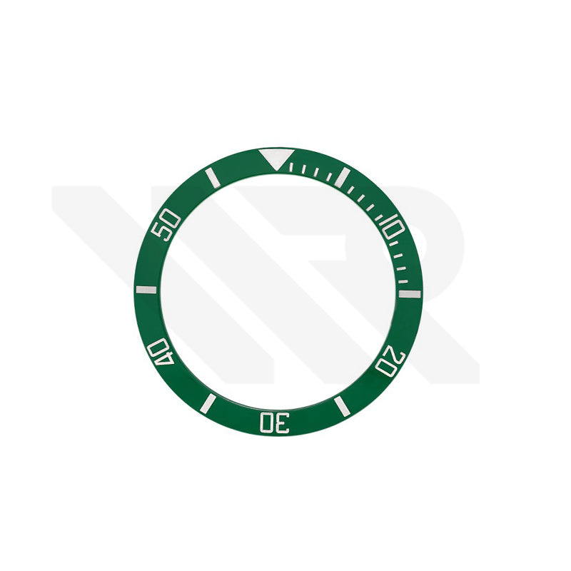 SUB Style Ceramic Sloped Bezel Insert for SKX/SRPD: Green/White