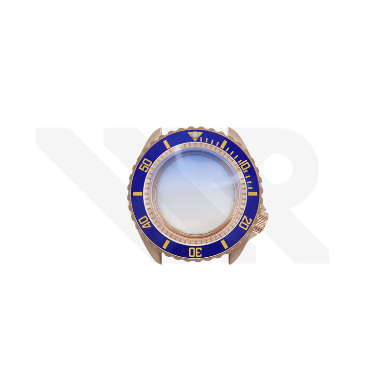 Sandblasted Rose Gold SKX Case Set for Seiko Mod: Bluesy Submarine Diver Style