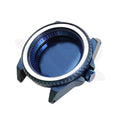 Samurai Sandblasted Case Set for Seiko Mod: Blue (Solid Case back)