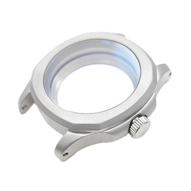 Nautilus Sandblasted Case Set for Seiko Mod: Silver
