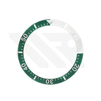 Ceramic Sloped Diver Bezel Insert for SKX / SRPD Seiko Mod: Green/White