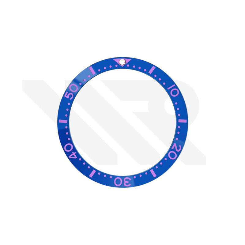 Seiko Style Diver Ceramic Flat Bezel Insert for SKX / SRPD - Blue-Purple