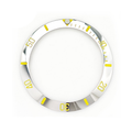 Sub Style Ceramic Sloped Bezel Insert for SKX/SRPD - Silver/Yellow