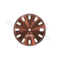 Brown Sunburst Dial for Seiko Mod: Silver Trapezoid Indices