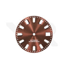 Brown Sunburst Dial for Seiko Mod: Silver Trapezoid Indices