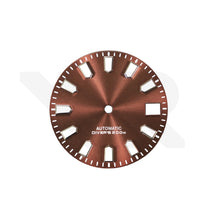 Load image into Gallery viewer, Brown Sunburst Dial for Seiko Mod: Silver Trapezoid Indices
