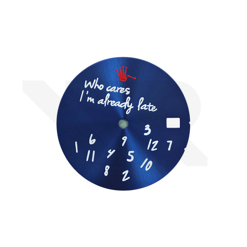 Relax Sunburst Dial V2 for Seiko Mod: Navy / White - Red Logo