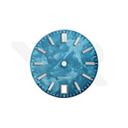 GS Shunbun Style Ocean Patina Dial for Seiko Mod: Silver GS Style Indices with 6h Date Window