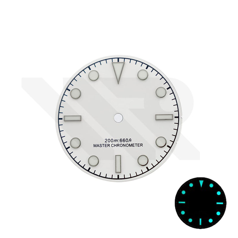 Blackbay Style Diver Dial for Seiko Mod: Matte White No Date