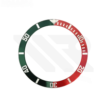 Load image into Gallery viewer, Sub Style Aluminium Sloped Bezel Insert for SKX/SRPD - Green/Red
