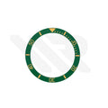 SUB Style Ceramic Sloped Bezel Insert for SKX/SRPD: Green/Gold