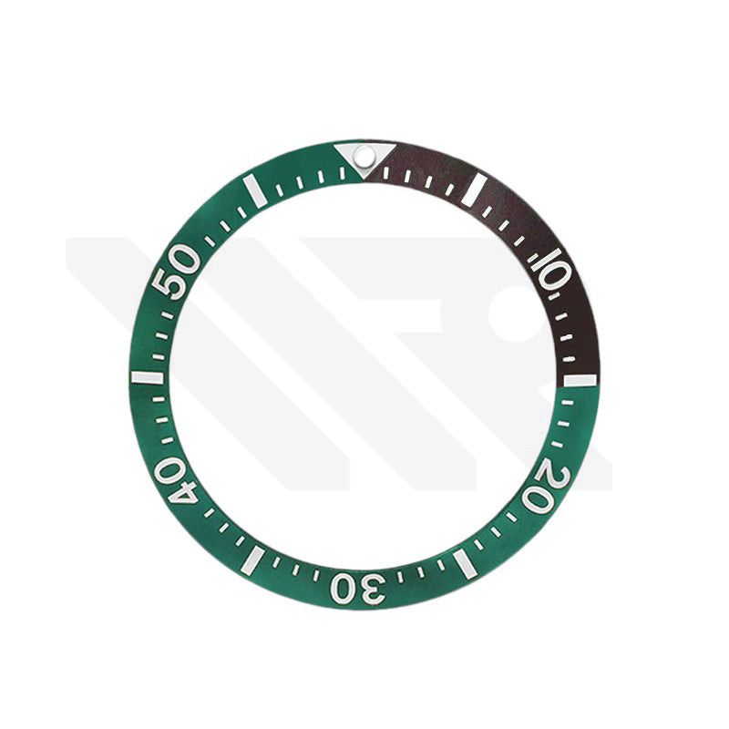 Ceramic Sloped Diver Bezel Insert for SKX / SRPD Seiko Mod: Green/Brown
