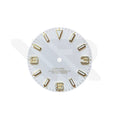 Field Watch Dial for Seiko Mod: Matte White with Gold 369 Indices