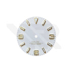 Field Watch Dial for Seiko Mod: Matte White with Gold 369 Indices