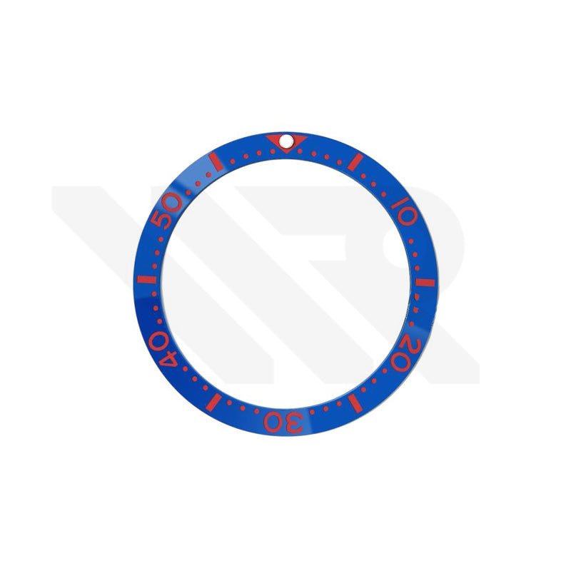 Seiko Style Diver Ceramic Flat Bezel Insert for SKX / SRPD - Blue-Red
