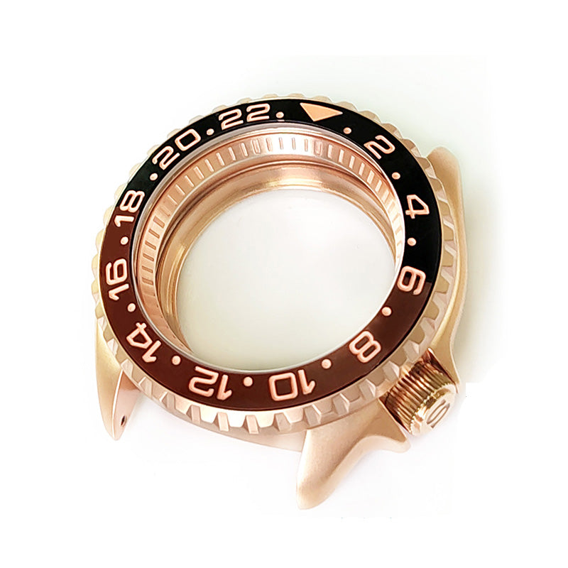 GMT Style Sandblasted Case Set for Seiko SKX / SRPD Mod : Rose Gold