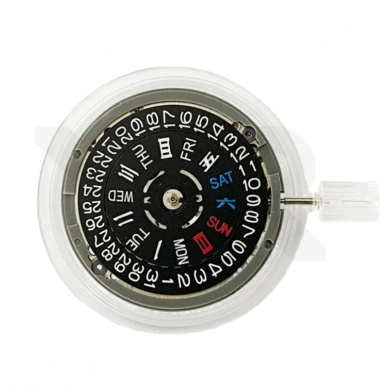 Seiko (SII) NH36A Automatikwerk (Schwarz / Chinesisch 3.18 Uhr)