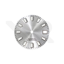 Load image into Gallery viewer, Silver Sunburst Dial for Seiko Mod: Silver Trapezoid Indices
