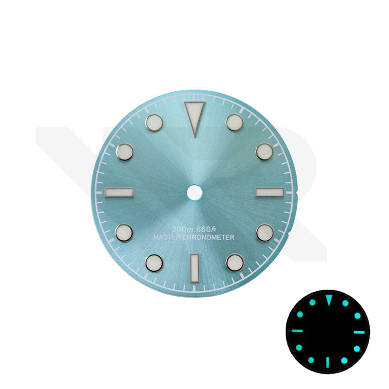 Blackbay Style Diver Dial for Seiko Mod: Sunburst Icy Blue
