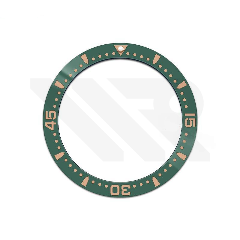 Hydro Style Ceramic Sloped Bezel Insert for SKX/SRPD - Green/Rose Gold